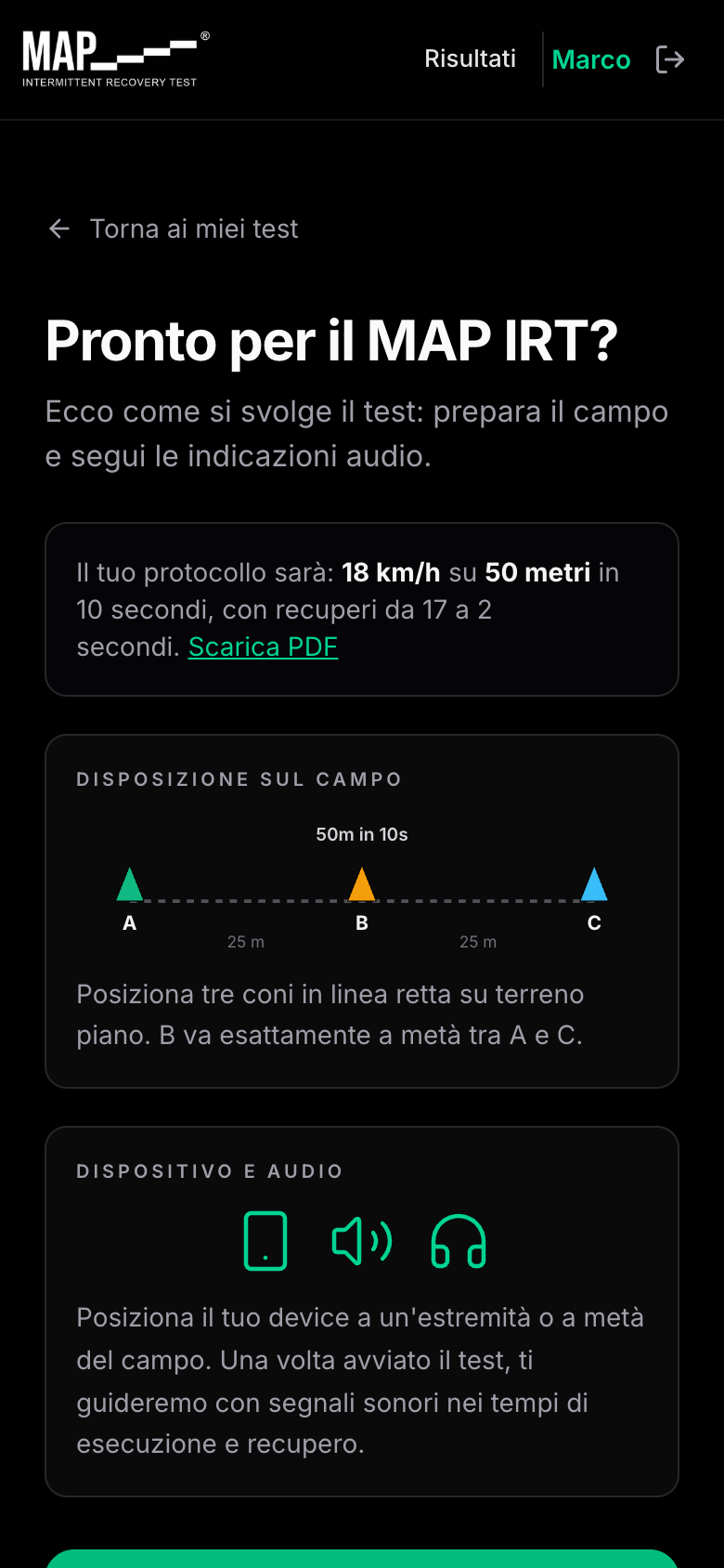 Prepara il campo